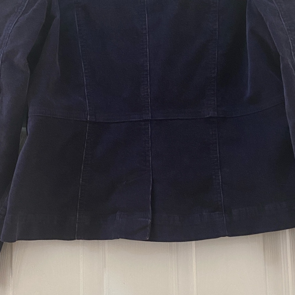 Navy Blue Corduroy Stretch Blazer / Jacket, St. John’s Bay, Size Women’s XL - Picture 8 of 10